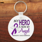 私のヒーローは私の天使の膵臓がん キーホルダー (正面)