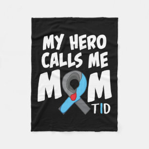 私のヒーローは私をMom T1d糖尿病性糖尿病1型糖尿病と呼ぶ フリースブランケット
