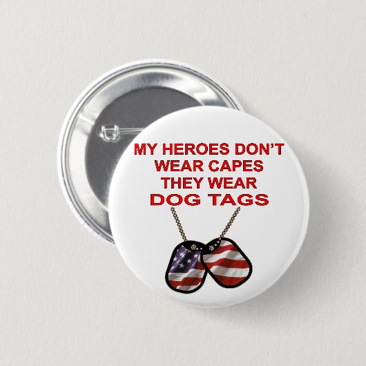 私のヒーローは衣服キャペス彼らは衣服犬タグ 缶バッジ (正面&裏面)