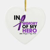 私のヒーローを偲ぶ膵臓がん献上品 セラミックオーナメント (正面)