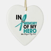 私のヒーローを思い出す卵巣がん献上品 セラミックオーナメント (右)