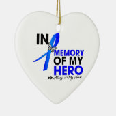 私のヒーローを思い出す結腸がん献上品 セラミックオーナメント (右)