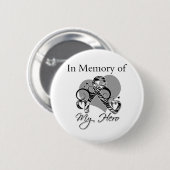 私のヒーロー神経内分泌がんの記憶の中で 缶バッジ (正面&裏面)