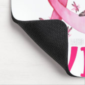 私のヒーロー私の妻の乳がん衣服ピンク マウスパッド (コーナー)