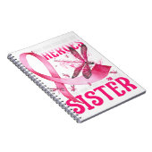 私のヒーロー私の衣服ピンク私の妹の乳がん ノートブック (右側)