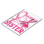 私のヒーロー私の衣服ピンク私の妹の乳がん ノートブック (左側)