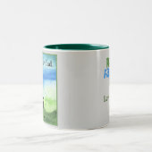 私のヒーロー。パパ。父の日2トーンのコーヒーマグ ツートーンマグカップ (中央)