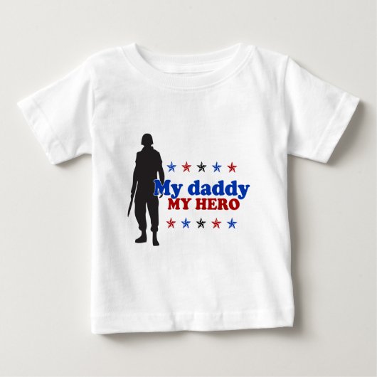 私のヒーロー、私のパパ ベビーTシャツ (正面)