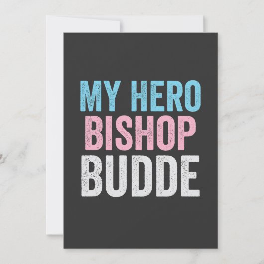 私のヒーローBishop Budde Trans LGBTトランプの慈悲がある 招待状 (正面)
