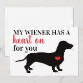 私のビアニーがあなたのハートを愛してるよ バレンタインデー シーズンカード (正面/裏面)