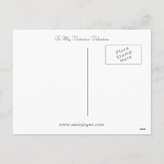 私のビクトリアンなバレンタインに シーズンポストカード (裏面)