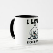私のビコンフリーズ犬を愛する マグカップ (正面左)