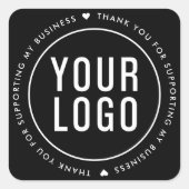 私のビジネスをサポートしてくれてありがとう スクエアシール (正面)