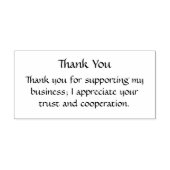 私のビジネスをサポートしてくれてありがとう ラバースタンプ (インプリント)