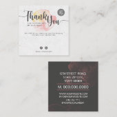 私のビジネスを支援してくれてありがとう スクエア名刺 (正面/裏面)