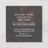 私のビジネスを支援してくれてありがとう スクエア名刺 (裏面)