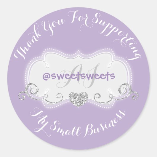 私のビジネスハートをサポートしてくれてありがとう ラウンドシール (正面)