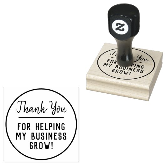 私のビジネス救済が成長してくれてありがとう ラバースタンプ (押印)