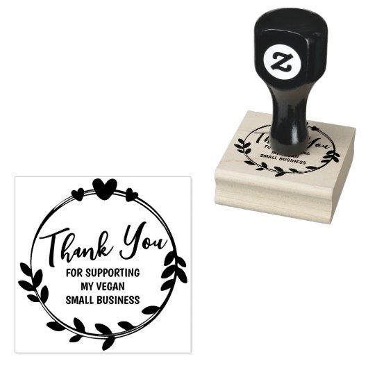私のビーガンSmall Businessをサポートしてくれてありがとう。 ラバースタンプ (押印)