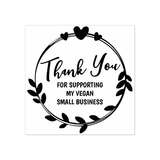 私のビーガンSmall Businessをサポートしてくれてありがとう。 ラバースタンプ (インプリント)