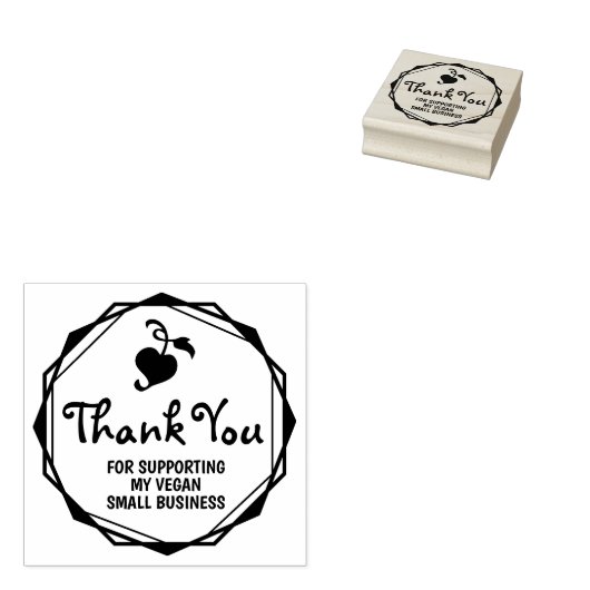 私のビーガンSmall Businessをサポートしてくれてありがとう。 ラバースタンプ (押印)