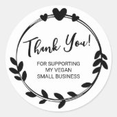 私のビーガンSmall Businessをサポート ラウンドシール (正面)