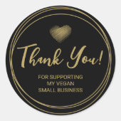 私のビーガンSmall Businessをサポート ラウンドシール (正面)