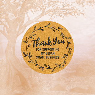 私のビーガンSmall Businessをサポート ラウンドシール