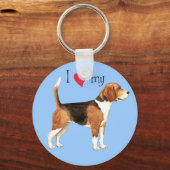 私のビーグルが大好き キーホルダー (正面)