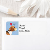 私のビーグルが大好き ラベル (インサイチュ)