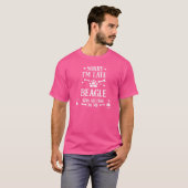 私のビーグルが私の犬のユーモアの上に座ってごめんなさい Tシャツ (正面フル)