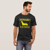 私のビーグルに気をつけろ Tシャツ (正面フル)