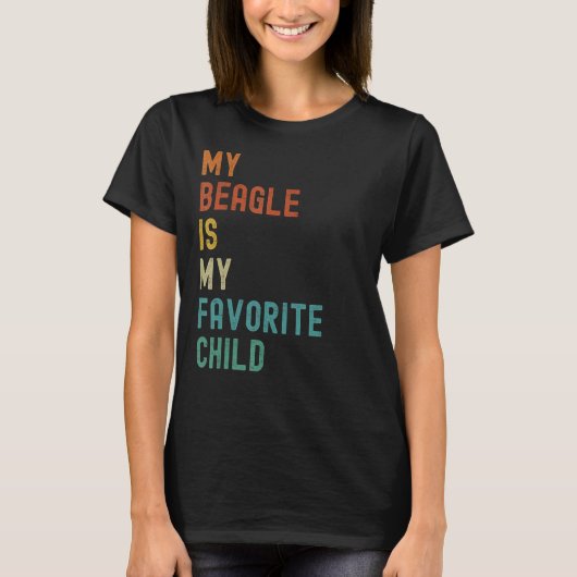 私のビーグルはお気に入りの私の。子おもしろい犬恋人 Tシャツ (正面)
