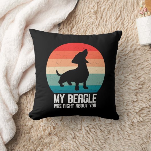 私のビーグルは正しいビーグルペットドッグレトロ クッション (ブランケット)