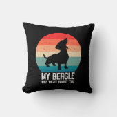 私のビーグルは正しいビーグルペットドッグレトロ クッション (正面)