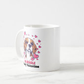 私のビーグルは私のバレンタイン犬のかわいいおもしろい コーヒーマグカップ (正面左)