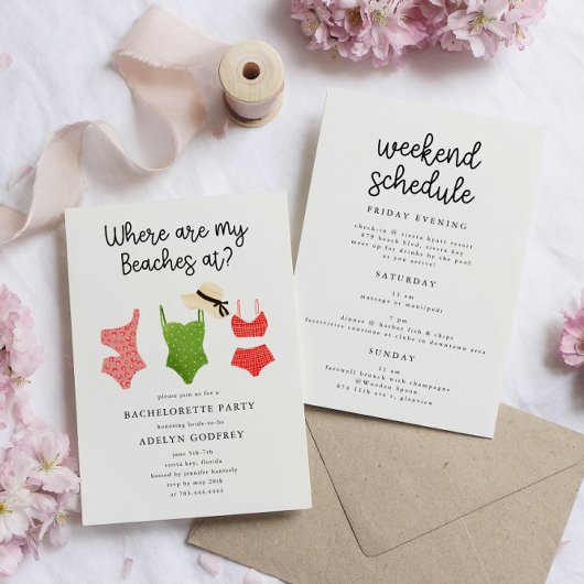 私のビーチはバチェロレッテ 招待状