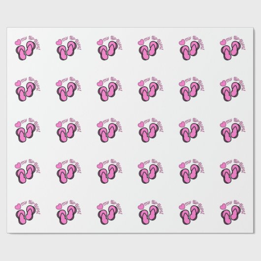 私のビーチサンダルを愛して下さい ラッピングペーパー (フラット)