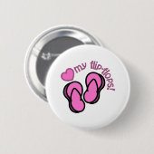 私のビーチサンダルを愛して下さい 缶バッジ (正面&裏面)