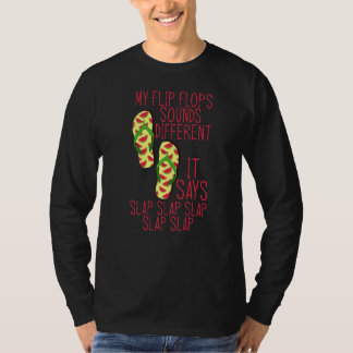 私のビーチサンダル違うは平手打ちだ Tシャツ