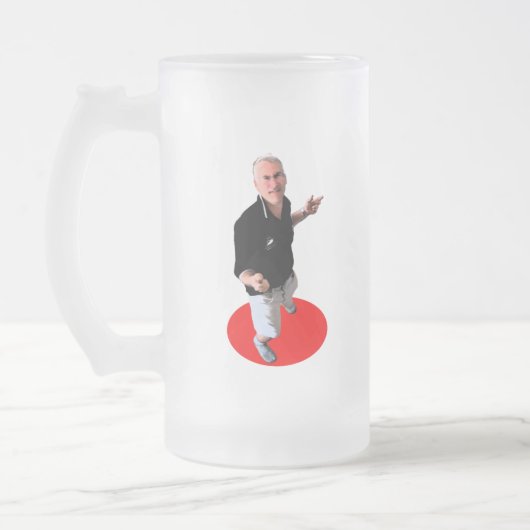 私のビールからあなたの手を…離して下さい フロストグラスビールジョッキ (左)