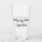 私のビールを持ってて、やるぜ！おもしろピント タンブラーグラス (正面)