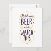 私のビールを持って、これを見る ポストカード (正面/裏面)