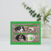 私のビールを見ストップてポストカードバスセットハウンド ポストカード (スタンド正面)