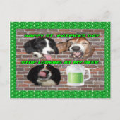 私のビールを見ストップてポストカードバスセットハウンド ポストカード (正面)