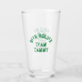 私のビールを飲みながらビート タンブラーグラス (裏面)