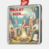 私のビールキャンプを開催 メタルオーナメント (左)