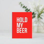 私のビールマガ飲ミームおもしろいカスタムカラーを保持! ポストカード (スタンド正面)