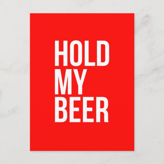 私のビールマガ飲ミームおもしろいカスタムカラーを保持! ポストカード (正面)