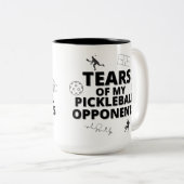 私のピックボールの対戦相手の涙 ツートーンマグカップ (正面右)
